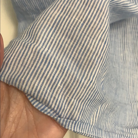 ❤️J Jill Striped Linen Tunic Popover Blue White S - Picture 6 of 6